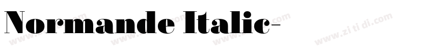 Normande Italic字体转换